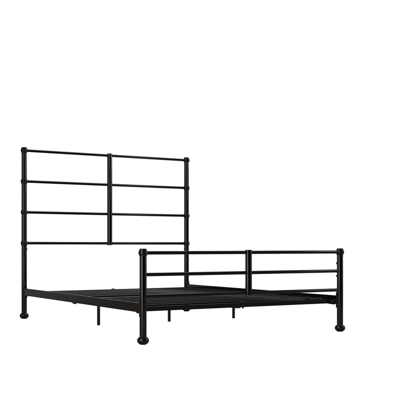 Mr. Kate MacKenzie Full Metal Platform Bed Frame w/3 Adjustable Heights - Black