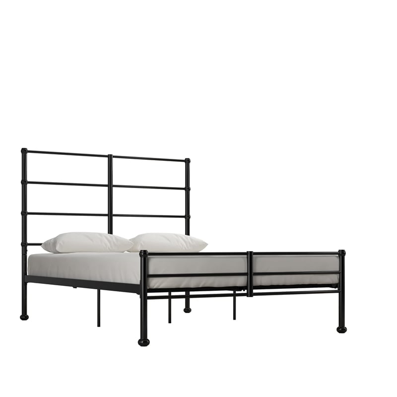 Mr. Kate MacKenzie Full Metal Platform Bed Frame w/3 Adjustable Heights - Black