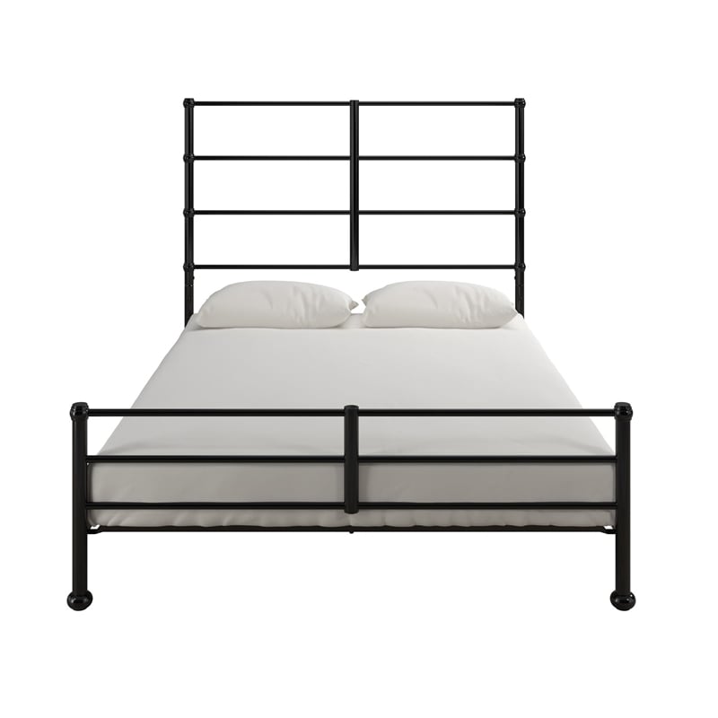 Mr. Kate MacKenzie Full Metal Platform Bed Frame w/3 Adjustable Heights - Black