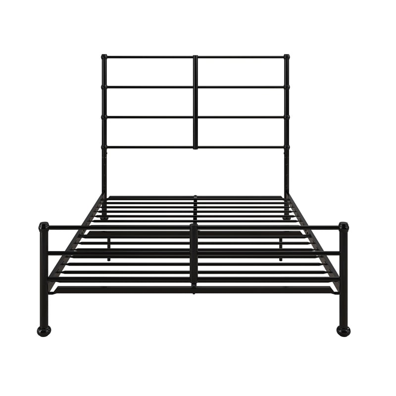 Mr. Kate MacKenzie Full Metal Platform Bed Frame w/3 Adjustable Heights - Black