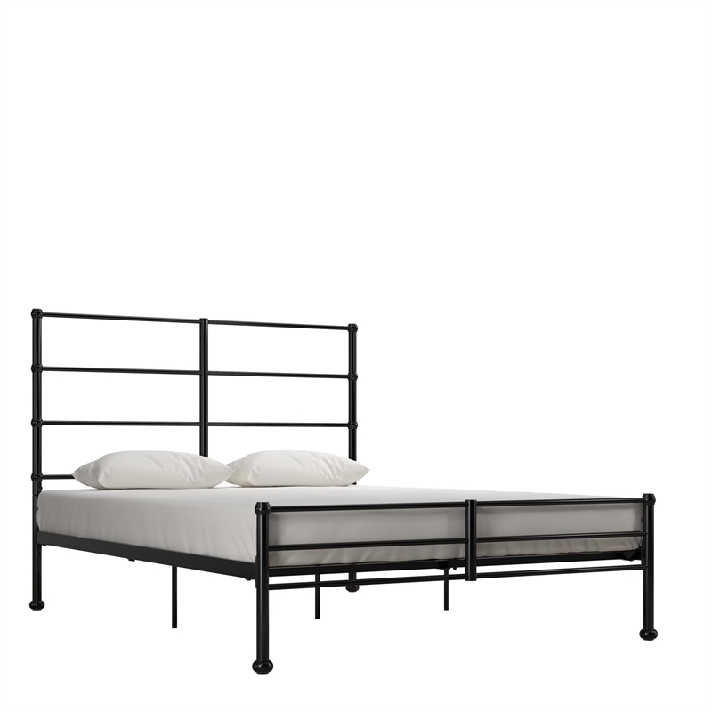 Mr. Kate MacKenzie Queen Metal Platform Bed Frame w/3 Adjustable Heights - Black