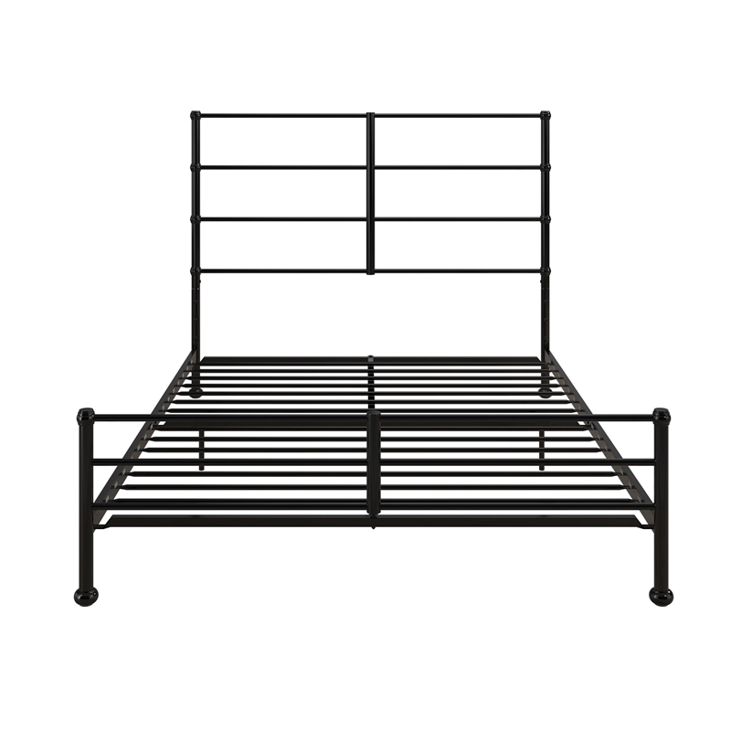 Mr. Kate MacKenzie Queen Metal Platform Bed Frame w/3 Adjustable Heights - Black