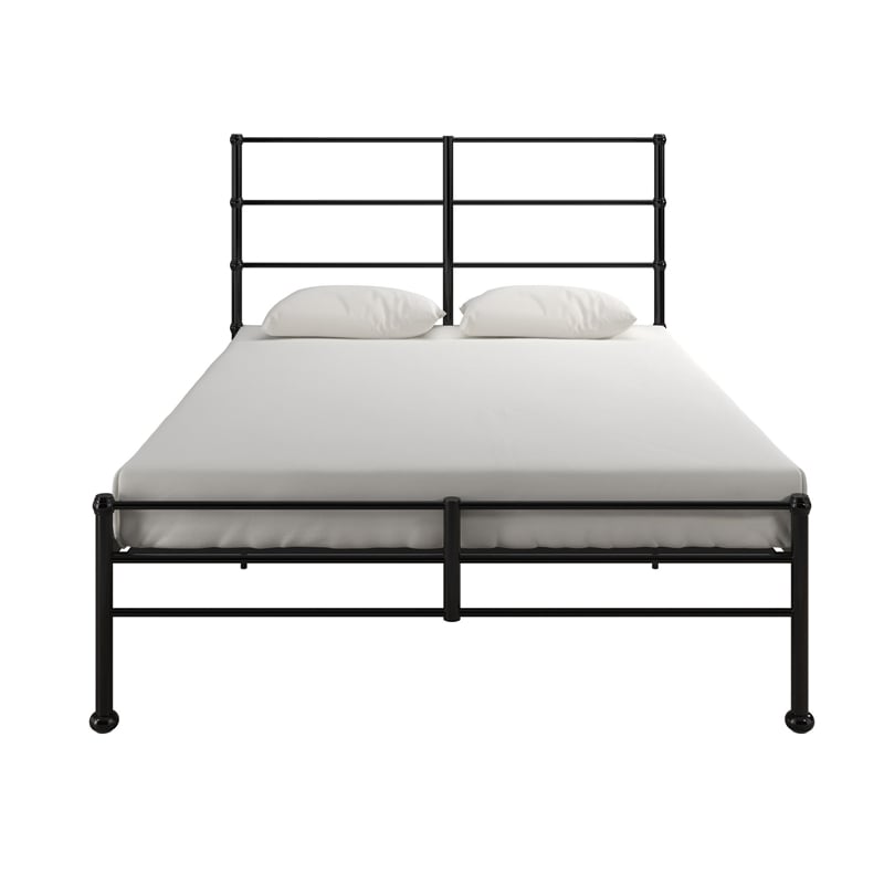 Mr. Kate MacKenzie Queen Metal Platform Bed Frame w/3 Adjustable Heights - Black