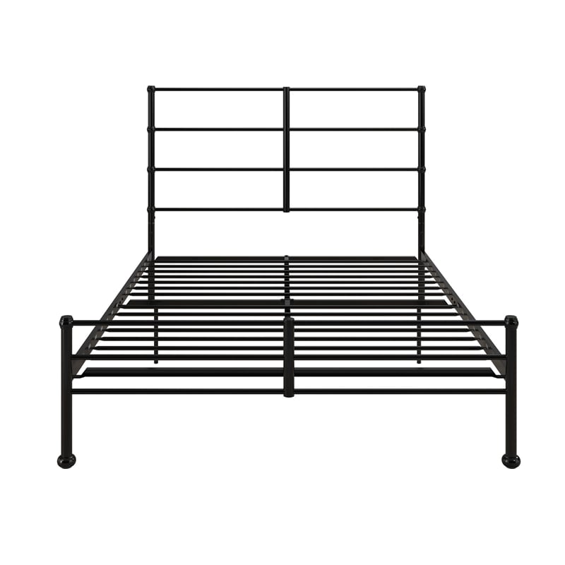 Mr. Kate MacKenzie Queen Metal Platform Bed Frame w/3 Adjustable Heights - Black