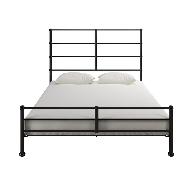 Mr. Kate MacKenzie Queen Metal Platform Bed Frame w/3 Adjustable Heights - Black