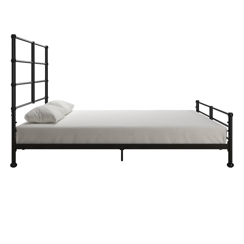 Mr. Kate MacKenzie Queen Metal Platform Bed Frame w/3 Adjustable Heights - Black