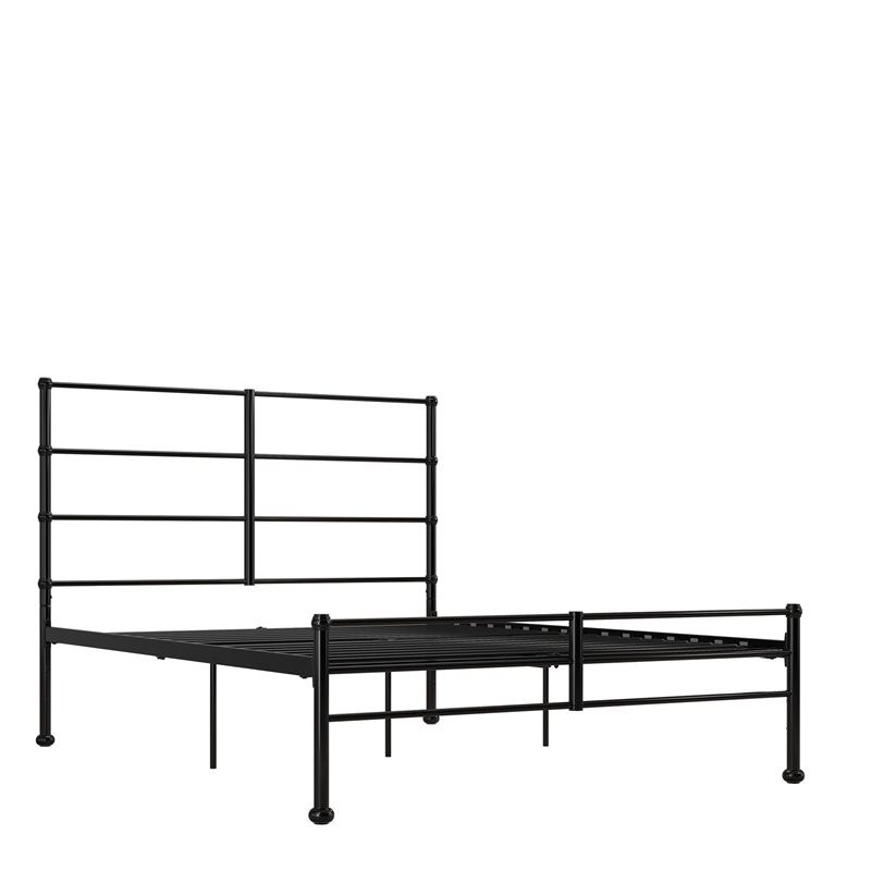 Mr. Kate MacKenzie Queen Metal Platform Bed Frame w/3 Adjustable Heights - Black
