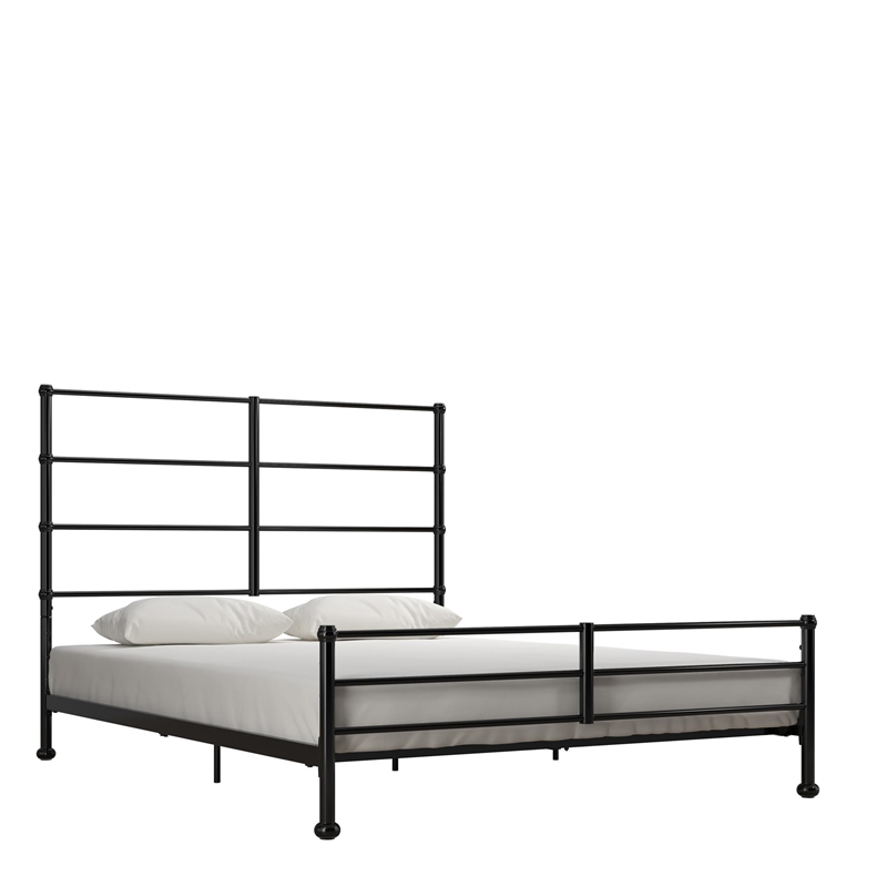 Mr. Kate MacKenzie Queen Metal Platform Bed Frame w/3 Adjustable Heights - Black