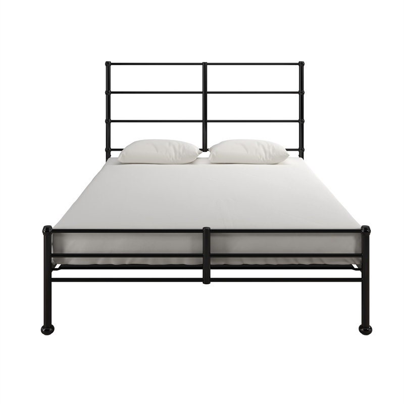 Mr. Kate MacKenzie Queen Metal Platform Bed Frame w/3 Adjustable Heights - Black