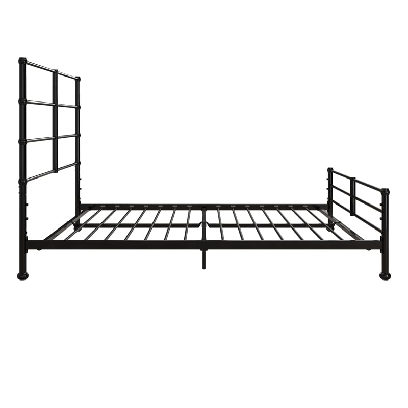 Mr. Kate MacKenzie Queen Metal Platform Bed Frame w/3 Adjustable Heights - Black