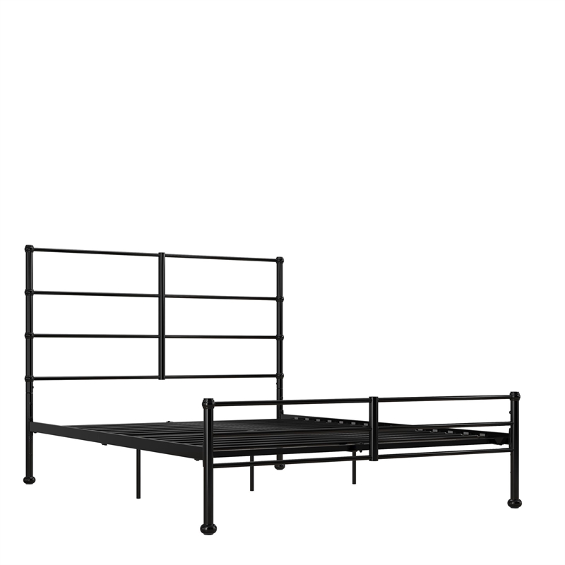 Mr. Kate MacKenzie Queen Metal Platform Bed Frame w/3 Adjustable Heights - Black