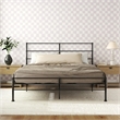 Mr. Kate MacKenzie King Metal Platform Bed Frame w/3 Adjustable Heights - Black