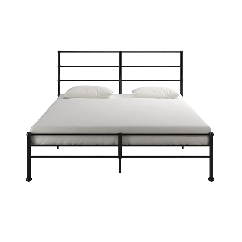 Mr. Kate MacKenzie King Metal Platform Bed Frame w/3 Adjustable Heights - Black
