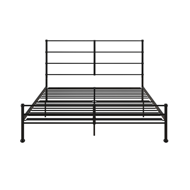 Mr. Kate MacKenzie King Metal Platform Bed Frame w/3 Adjustable Heights - Black