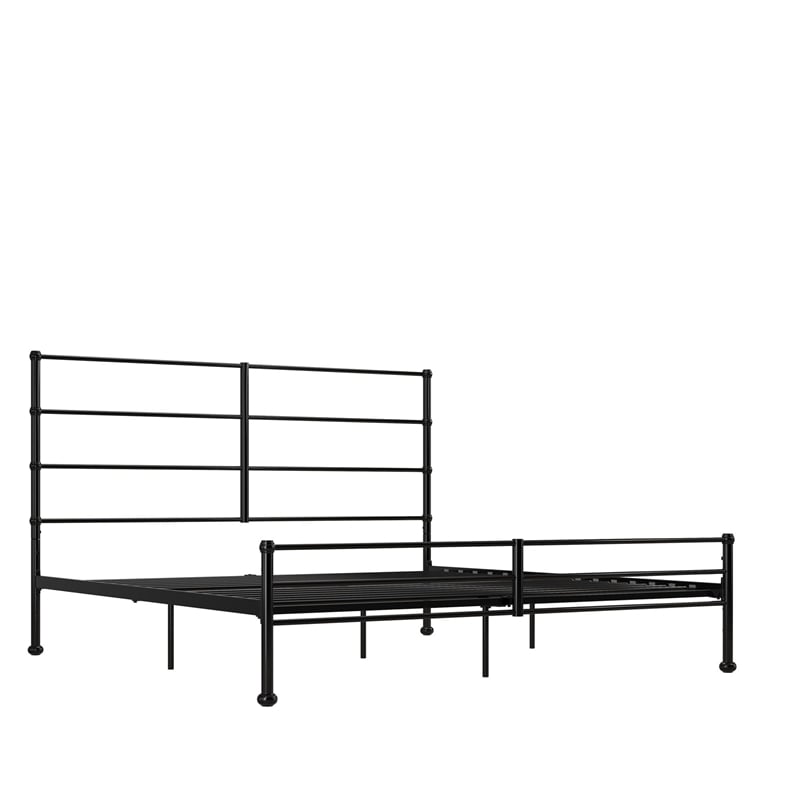 Mr. Kate MacKenzie King Metal Platform Bed Frame w/3 Adjustable Heights - Black
