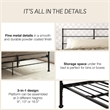Mr. Kate MacKenzie King Metal Platform Bed Frame w/3 Adjustable Heights - Black