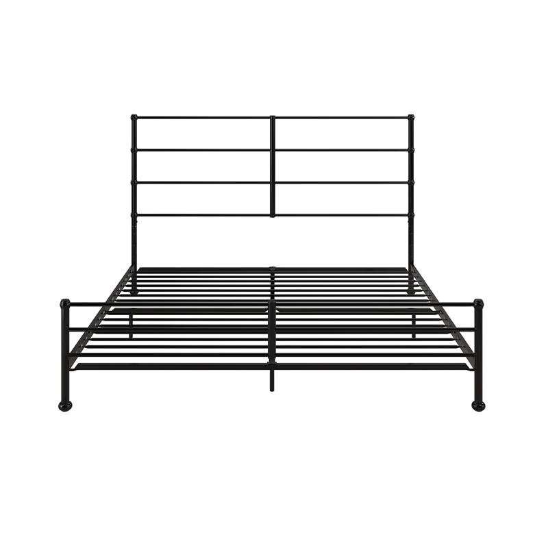 Mr. Kate MacKenzie King Metal Platform Bed Frame w/3 Adjustable Heights - Black