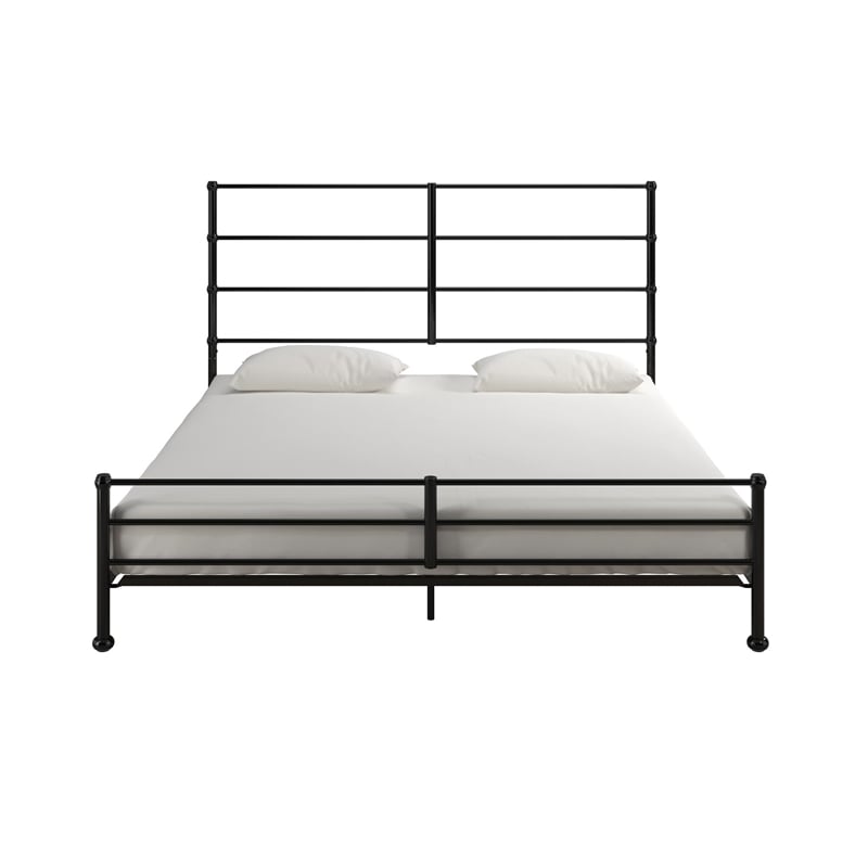 Mr. Kate MacKenzie King Metal Platform Bed Frame w/3 Adjustable Heights - Black