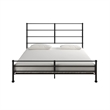 Mr. Kate MacKenzie King Metal Platform Bed Frame w/3 Adjustable Heights - Black