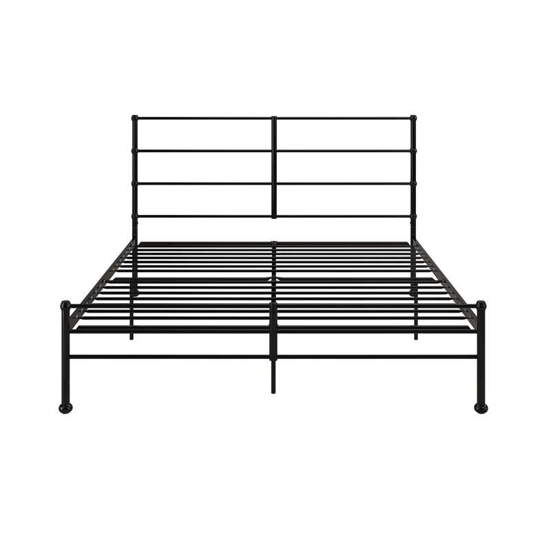 Mr. Kate MacKenzie King Metal Platform Bed Frame w/3 Adjustable Heights - Black