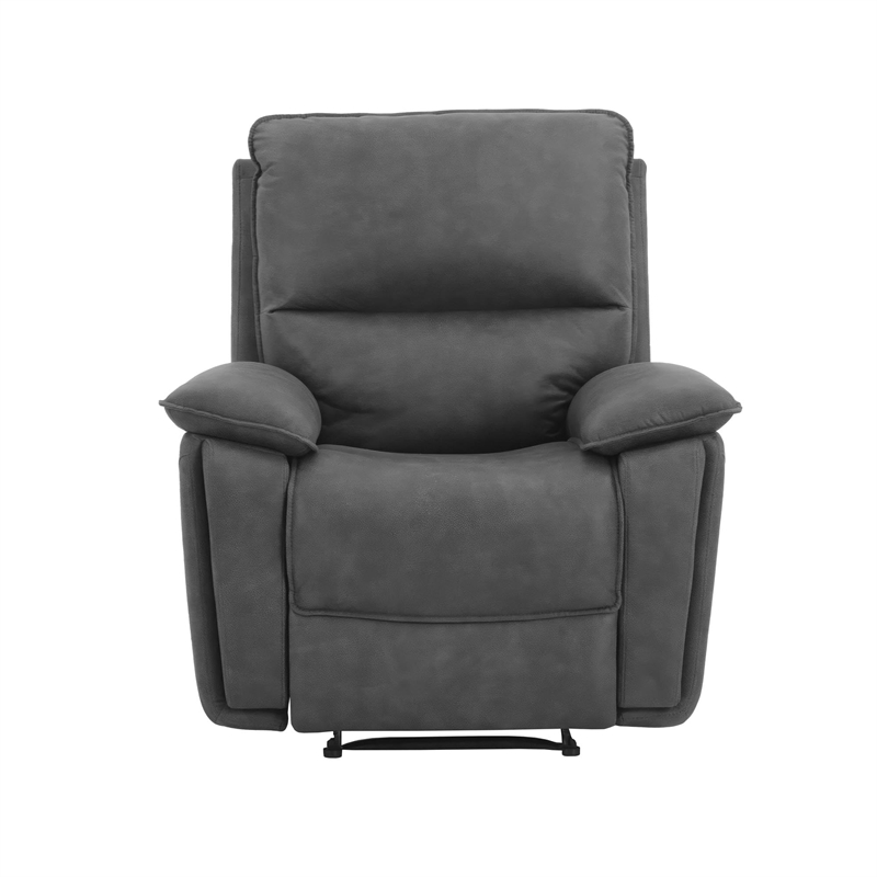 DHP Labatte Recliner with Dual USB Port in Charcoal Faux Leather