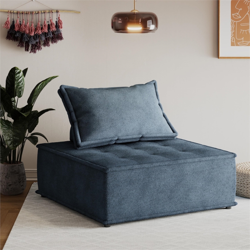 DHP Paloma Upholstered Single Sofa Chair in Textured Taupe Fabric