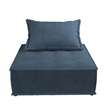 DHP Paloma Upholstered Single Sofa Chair in Textured Navy Fabric