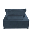 DHP Paloma Upholstered Single Sofa Chair in Textured Navy Fabric
