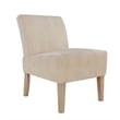 DHP Hazen Armless Upholstered Accent Chair in Ivory Corduroy