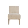 DHP Hazen Armless Upholstered Accent Chair in Ivory Corduroy