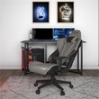 NTense Quantum Gaming Chair with Reclining Ergonomic Back in Black Faux Leather