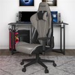 NTense Quantum Gaming Chair with Reclining Ergonomic Back in Black Faux Leather