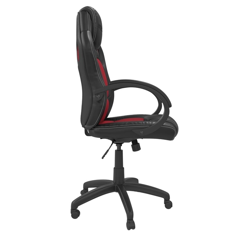 NTense Vortex Gaming Chair with Ergonomic High Back in Red Faux Leather