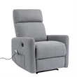DHP Kai Power Recliner with 8 Zone Massage and Lumbar Heat in Dark Gray Linen