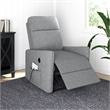 DHP Kai Power Recliner with 8 Zone Massage and Lumbar Heat in Dark Gray Linen