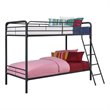 DHP Metal Twin over Twin Bunk Bed in Black