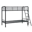DHP Metal Twin over Twin Bunk Bed in Black