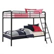 DHP Metal Twin over Twin Bunk Bed in Black