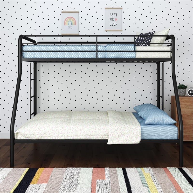 DHP Metal Twin over Full Bunk Bed in Black