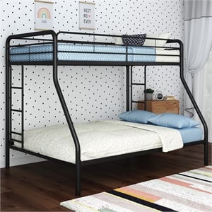 DHP Metal Twin over Full Bunk Bed in Black