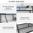 DHP Metal Twin over Full Bunk Bed in Black