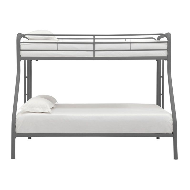 Dhp Metal Twin Over Full Bunk Bed In, Dhp Twin Over Full Metal Bunk Bed Frame Silver Grey