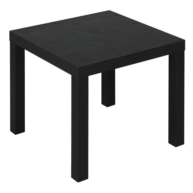 black parsons end table