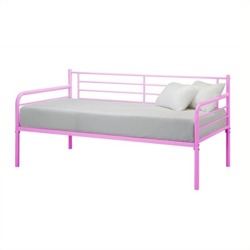 DHP Metal Twin Daybed in Pink Without a Trundle Transitional eBay