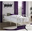 DHP Bombay Twin Metal Bed in White