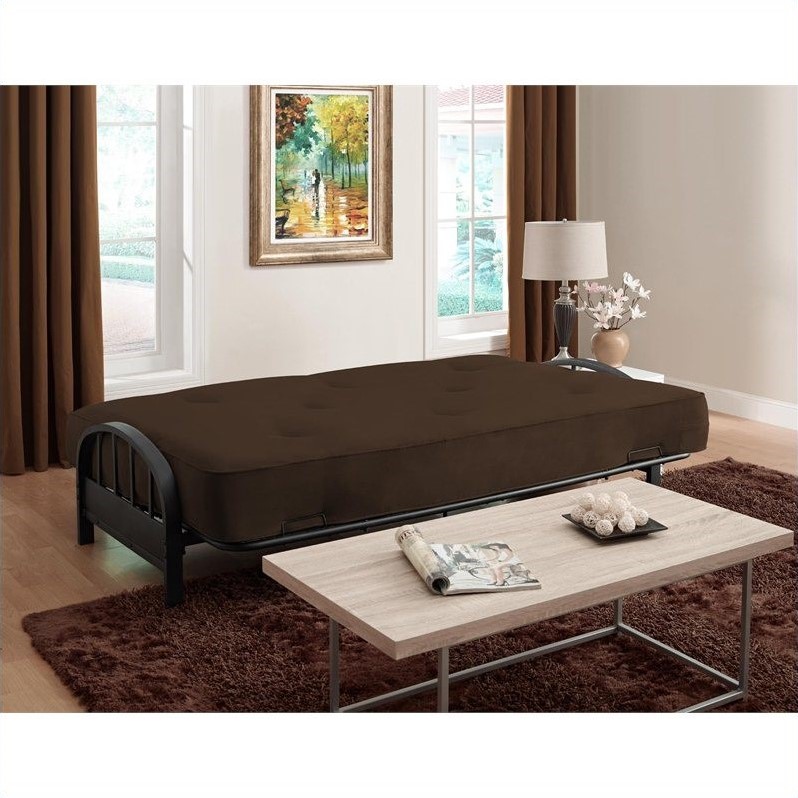 DHP Aiden Convertible Futon Sofa Frame in Black Cymax Business