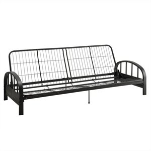 dhp aiden convertible futon sofa frame in black