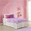 DHP Metal Twin Carriage Bed in White
