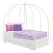DHP Metal Twin Carriage Bed in White