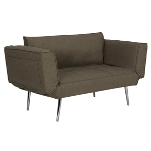 dhp euro futon sofa in gray linen
